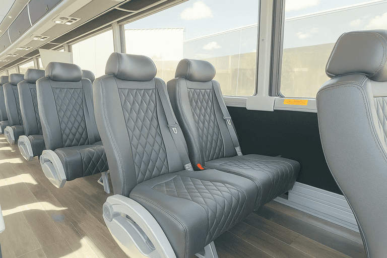 interior of Inglewood Coach Bus Service charter bus