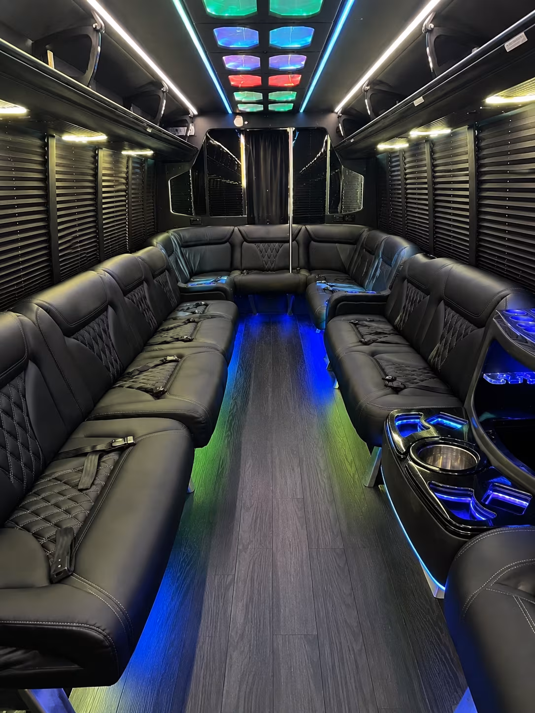inglewood 20 passenger party bus interior