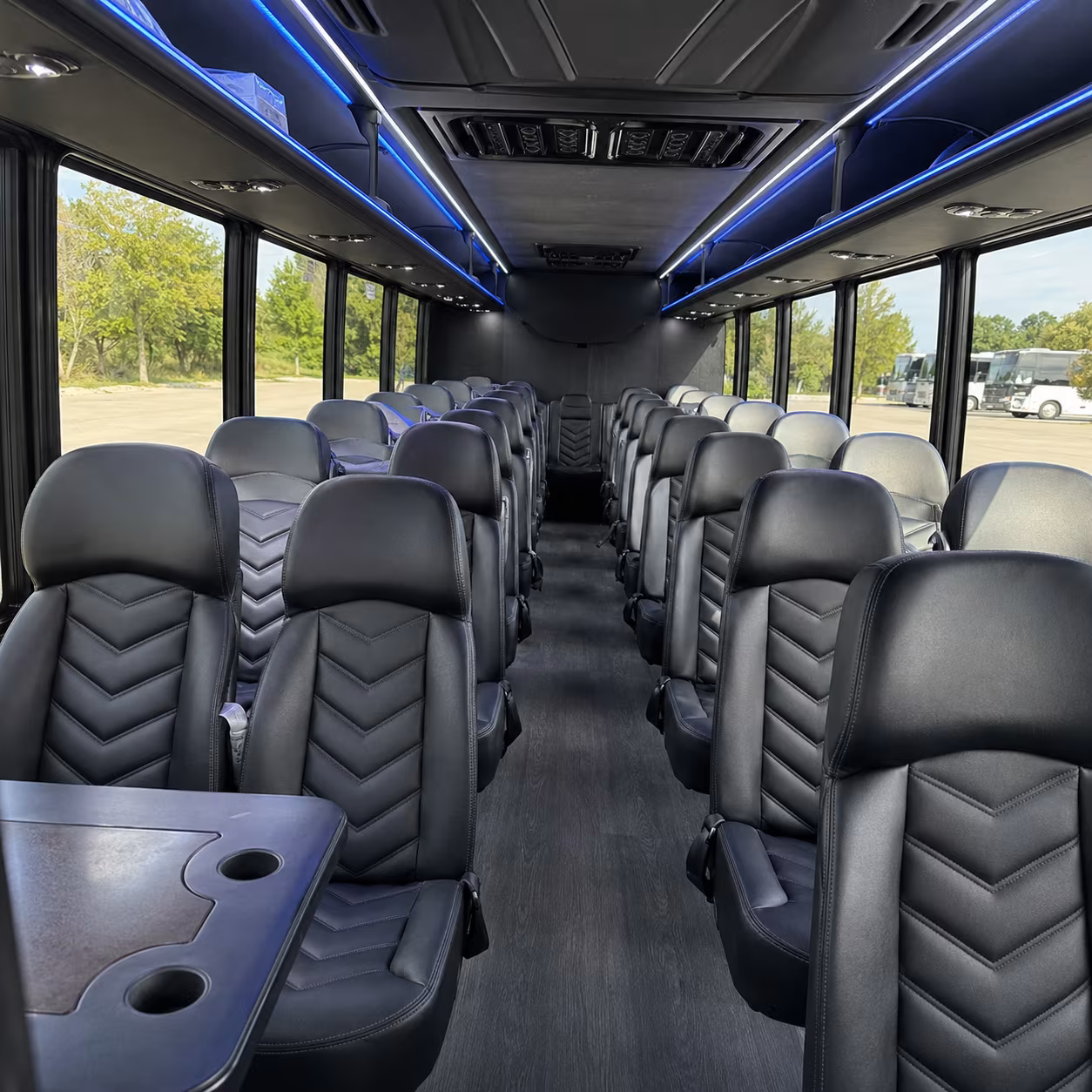 inglewood 28 passenger minibus inside