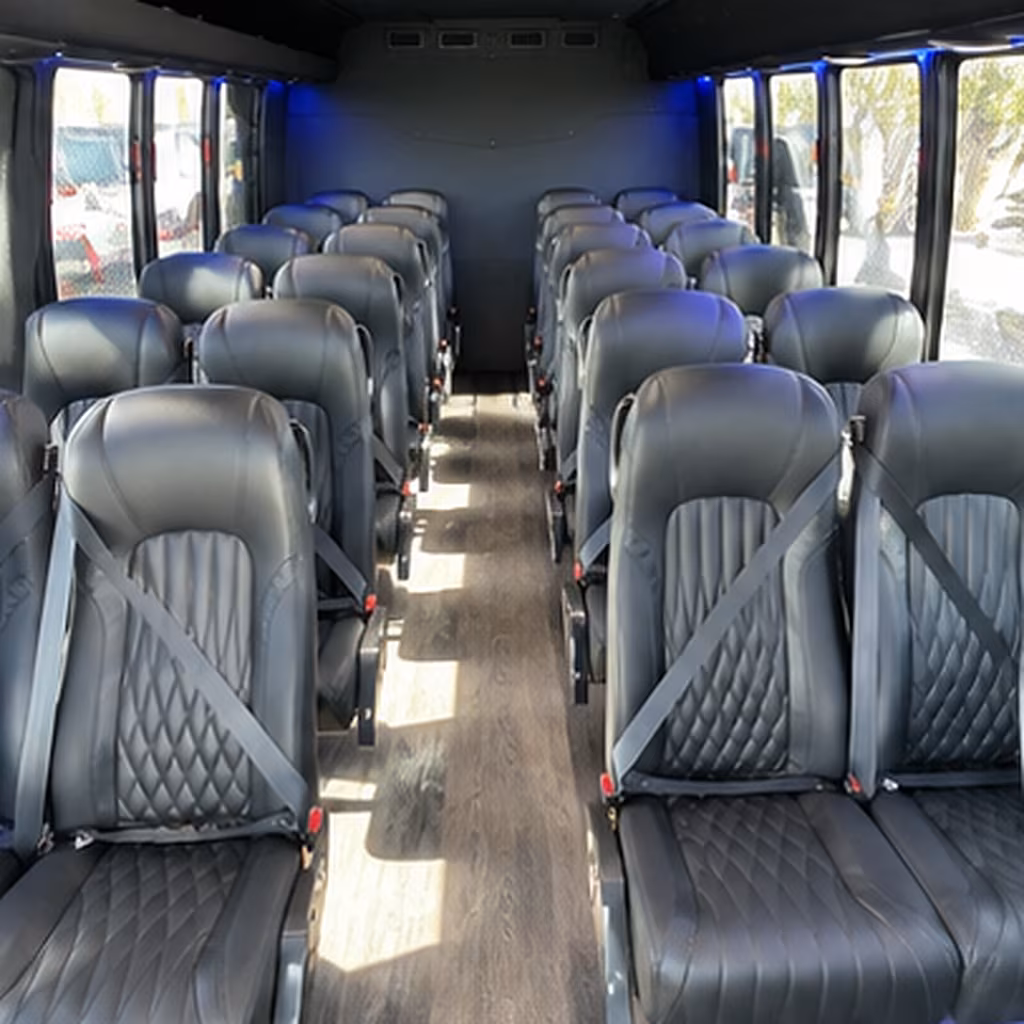 inglewood 28 passenger minibus interior