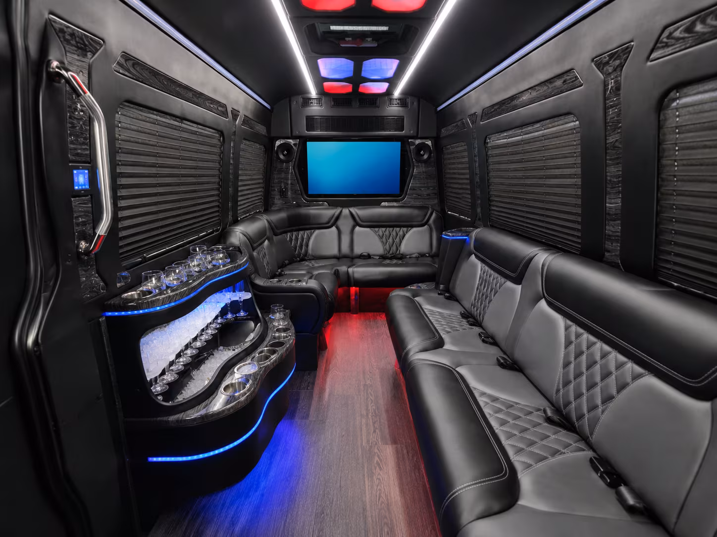 inglewood 30 passenger party bus interior