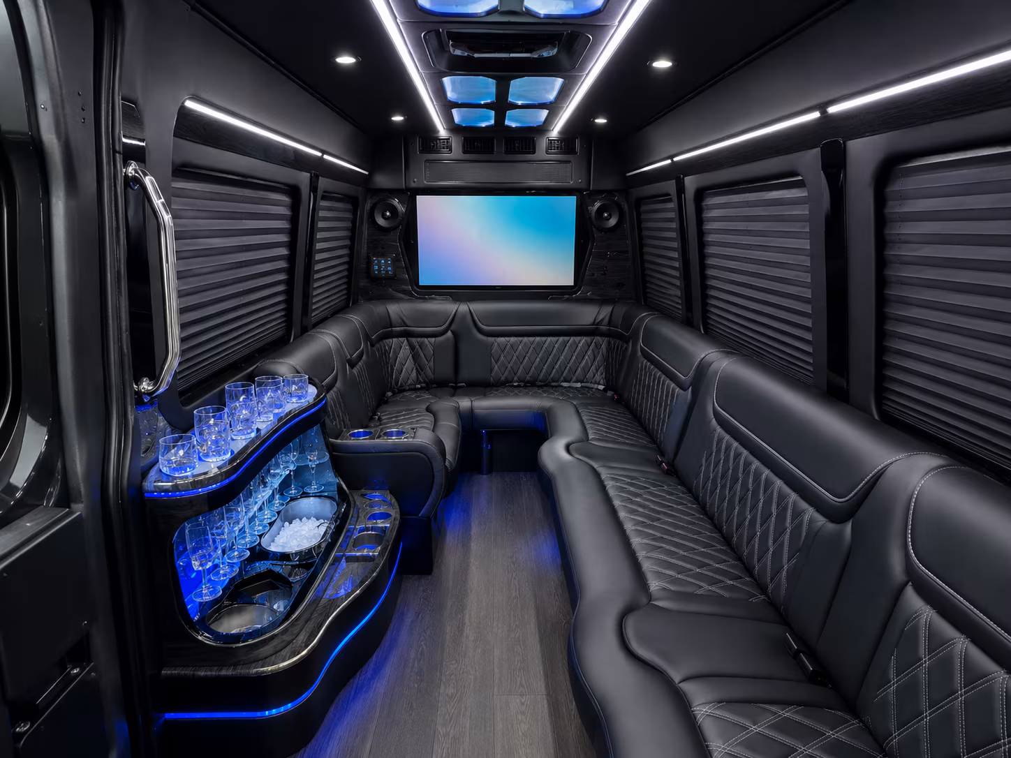 inglewood 40 passenger party bus interior