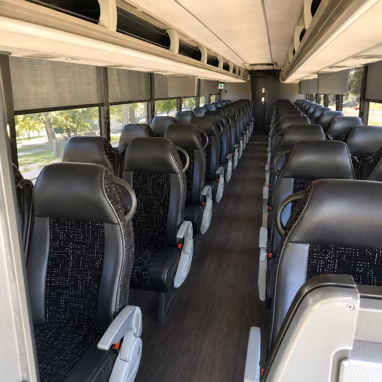 inglewood 56 passenger charter bus inside